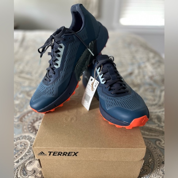 adidas Shoes - NWT Women’s ADIDAS Terrex Agravic Flow 2 Gray/Orange Running/Athletic Shoes (10)